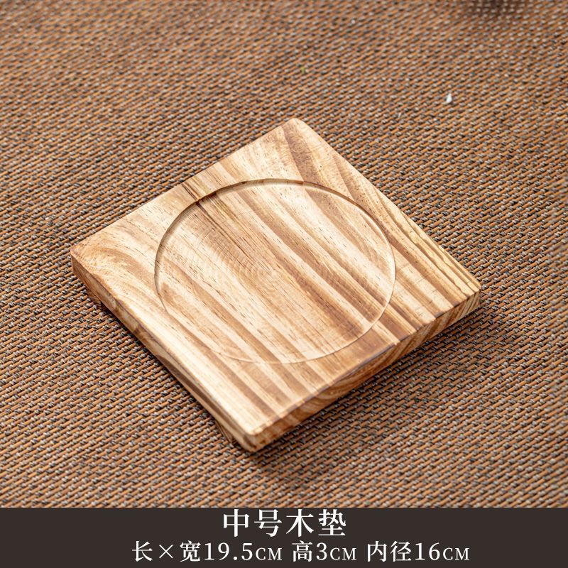almohadilla de madera de aislamiento térmico para cocinar té en horno cercano almohadilla de madera resistente a quemar almohadilla de madera de aislamiento térmico para horno de carbón de tamaño grande y medio y pequeño de alto valor facial almohadilla de madera sólida