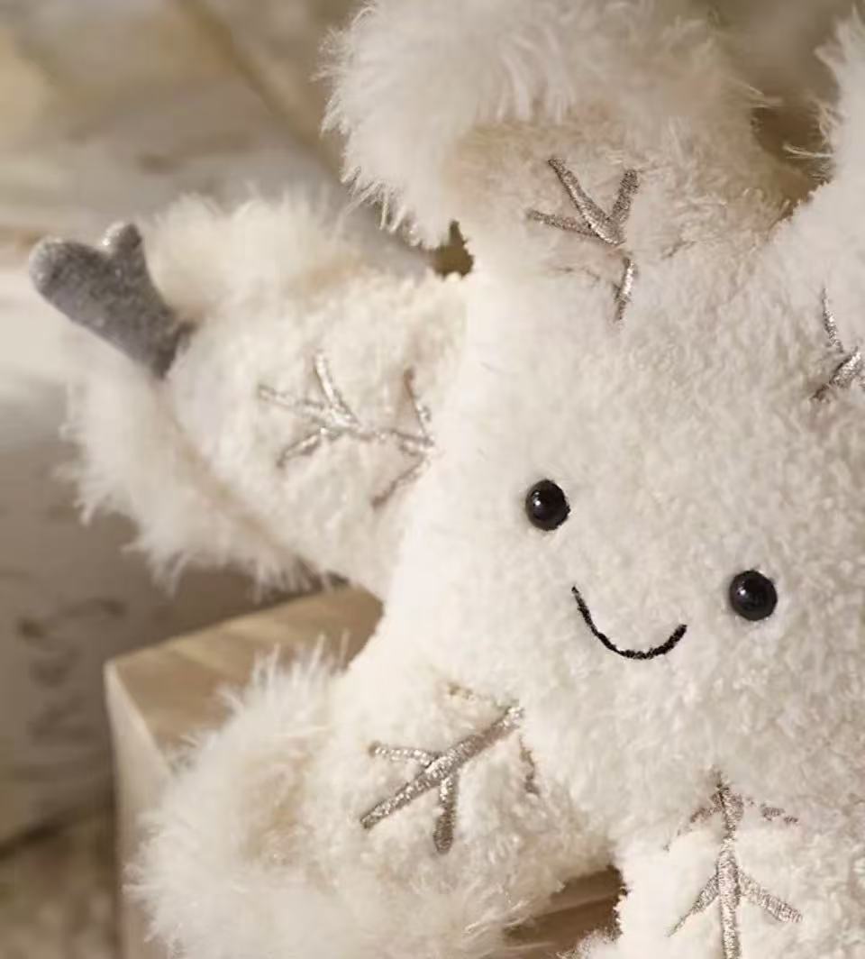 Doll, with snowflakes