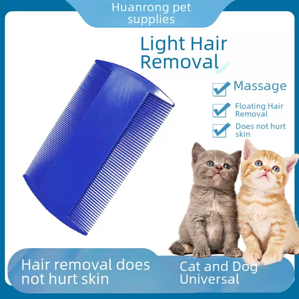 Pet Double-sided Comb Stainless Steel Double-sided Toothed Comb Cat Cleaning Beauty Double-sided Lice Removal Comb Dog Double-sided Comb