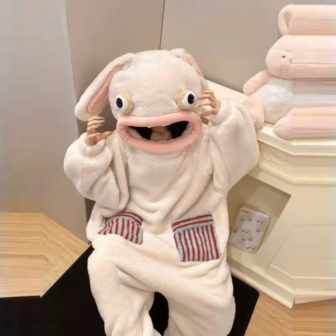 Картонный комбинезон-пижама из кораллового бархата, зимний халат-onesie унисекс S–XL (с обувью/без)