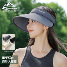 夏季帽子女户外空顶防晒遮阳帽防紫外线大檐可折叠太阳帽XMZ267