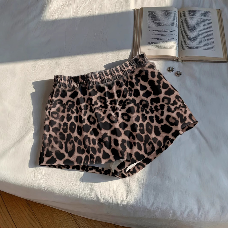 Leopard Print Shorts for Women 2025 Summer Pear-Shaped Body High-Waisted Loose Slimming Hot Pants Leg-Lengthening Casual Fashion