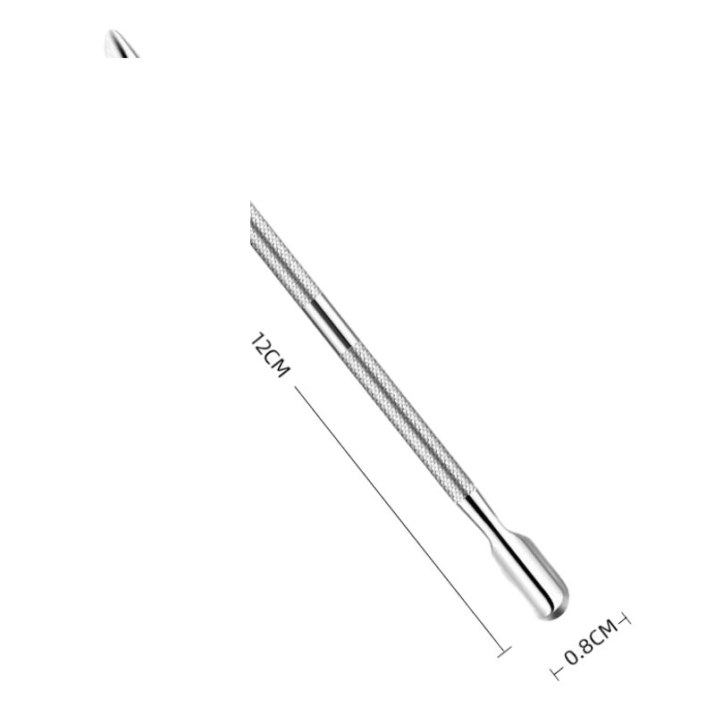 Nail tools suit stainless steel mirror light double-headed dual-purpose nail remover nail remover factory in stock nail remover steel pusher