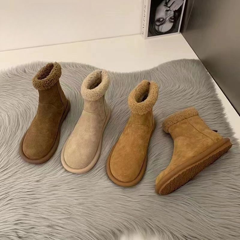 Demi-season keep warm universal low boots platform