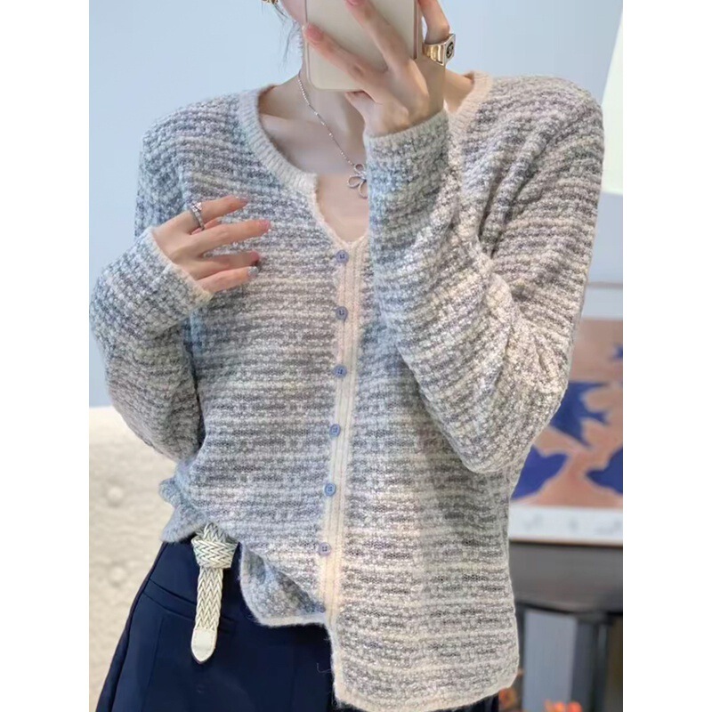 Fake Cardigan Pullover Knit Sweater for Women 2026 Autumn and Winter New Fashion Stylish Loose Outerwear Gentle Slimming Sweater