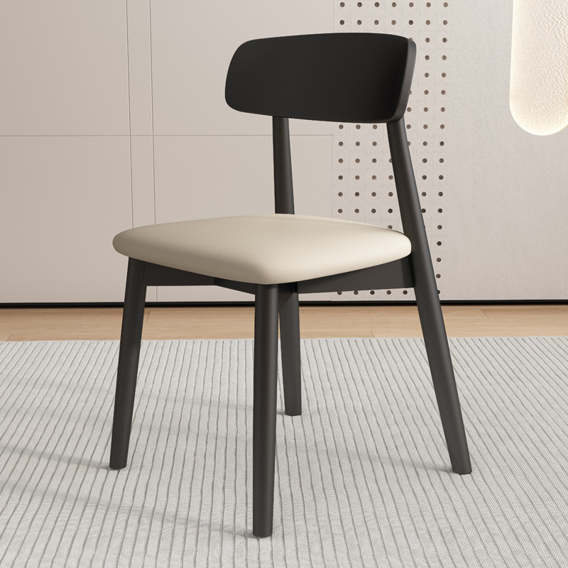 Silla de comedor de madera sólida, silla de comedor de madera nórdica, silla de comedor, silla de respaldo, silla de ganoderma lucidum