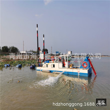 河道浅海池塘疏浚清淤抽泥沙设备 清淤疏浚设备 铰刀式抽泥船