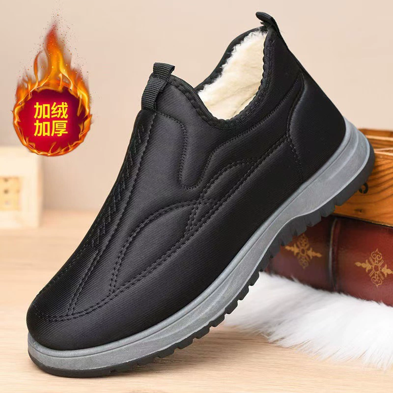 Шерстяная обувь мужская зимняя бархатная теплая хлопчатобумажная обувь