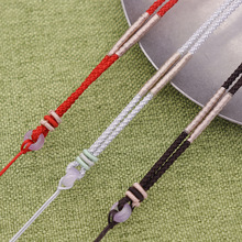 新品精编素雅玉石双边对称DIY挂绳 菠萝绳文玩拉圈水晶项链挂脖绳