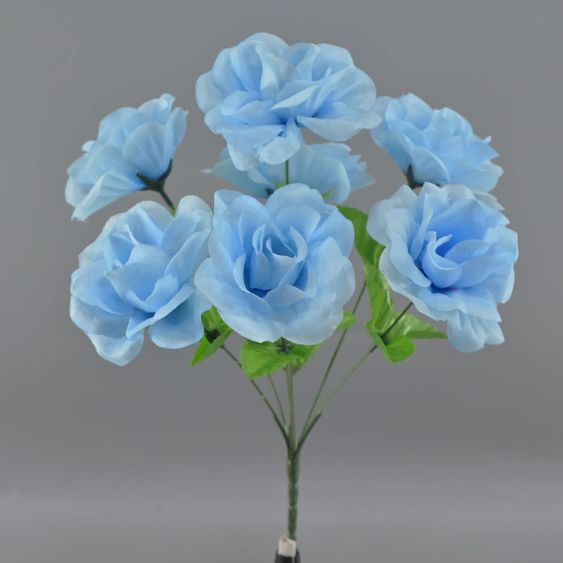 Fuente de fabricación mayorista simulación de gran precio simulación de siete meses de decoración de flores falsas flores de seda falsificadas ramo