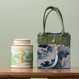 春茶绿茶高档陶瓷包装罐龙井碧螺春信阳毛尖保鲜储存茶叶礼盒送礼