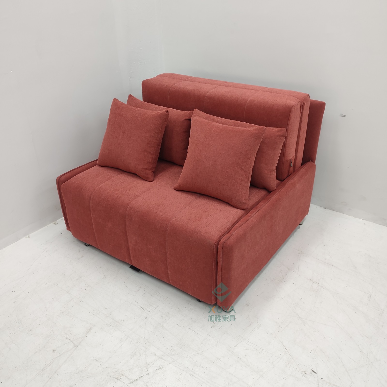 Sofá multifuncional de cama de algodón y lino sin reposabrazos para la sala de estar
