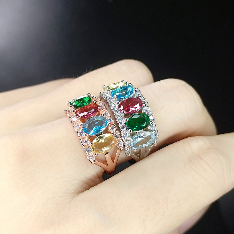 Elegant Geometric Copper Plating Open Ring 1 Piece