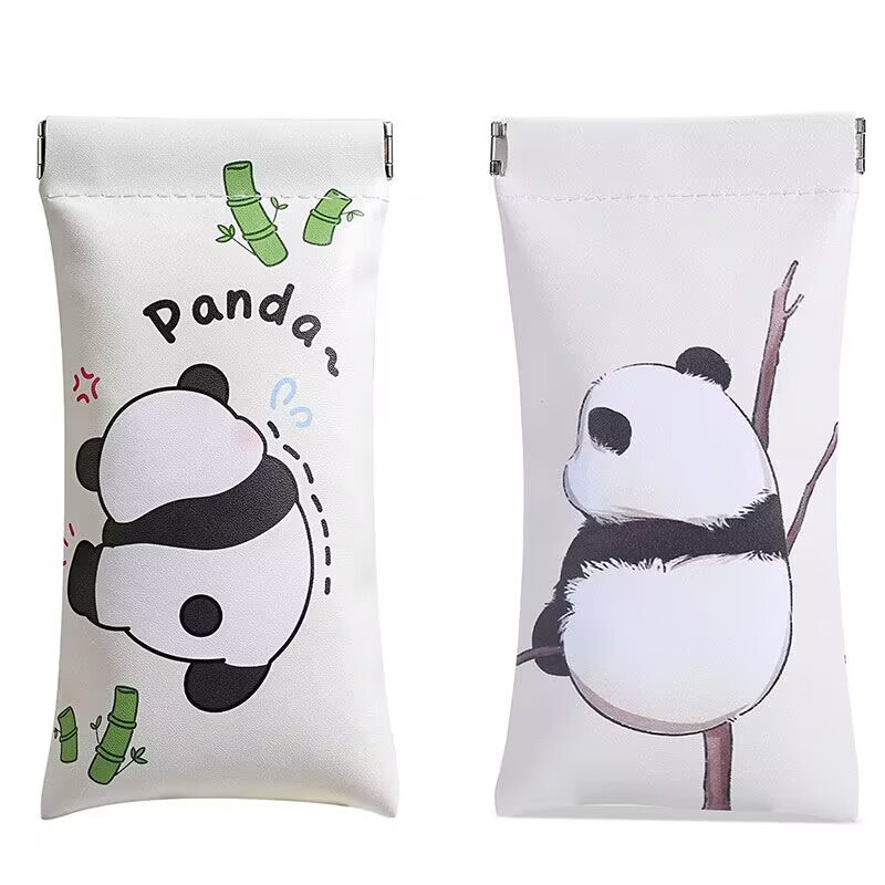 Panda glasses bag female shrapnel sunglasses sunglasses portable high-grade portable storage bag automatic closing protection box