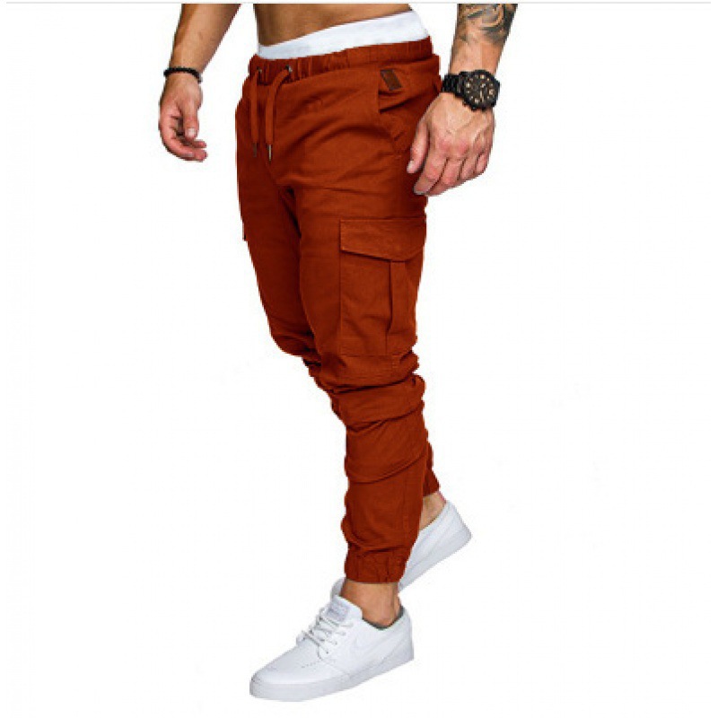 Pantalones casuales de AliExpress para hombre, ropa de trabajo de nuevo estilo de comercio exterior, pantalones multibolsillos, tela tejida para hombre, pantalones casuales de Amazon