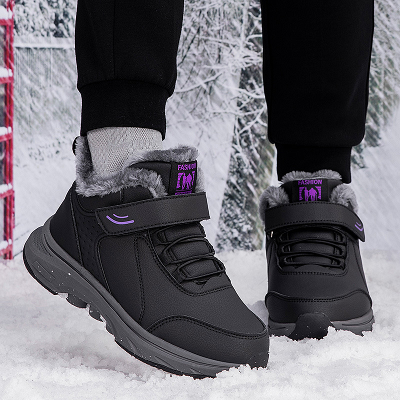 Zapatos de invierno de alta altura para personas mayores y zapatos de algodón de lana zapatos de mamá zapatos de deporte casuales zapatos de nieve zapatos de mediana edad image 4
