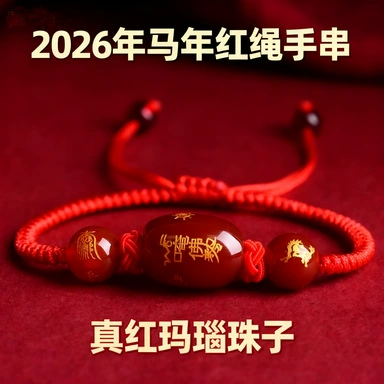 2024 Тай Суй Красная Веревка Браслет Тай Суй Пинг Ан Фу Бен Год Жизни Браслет из красной веревки Двенадцать Зодиака Восемь Богов-Хранителей