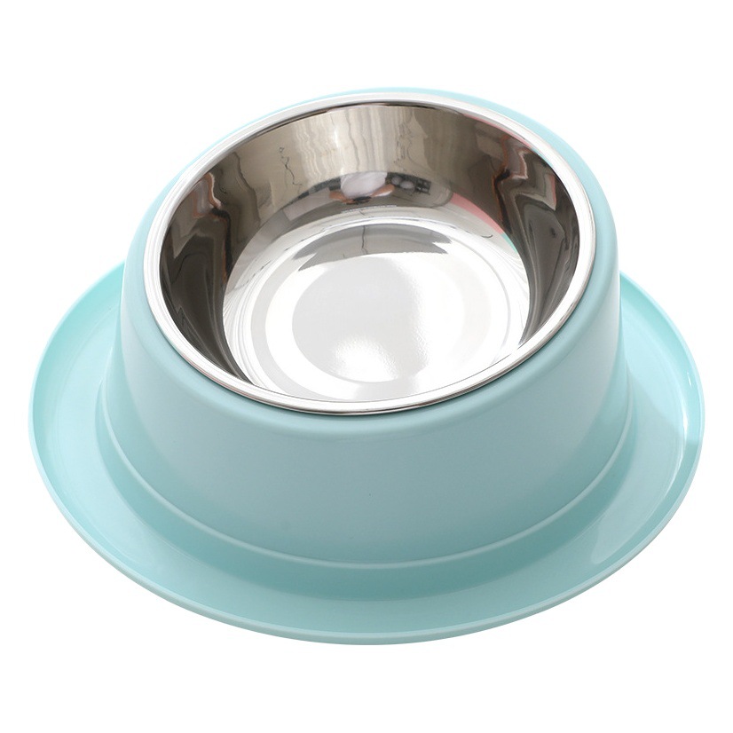 Tilt Topper en forma de gato tazón al por mayor ins viento Acero inoxidable protección del cuello anti-inflexión de plástico tazón de agua