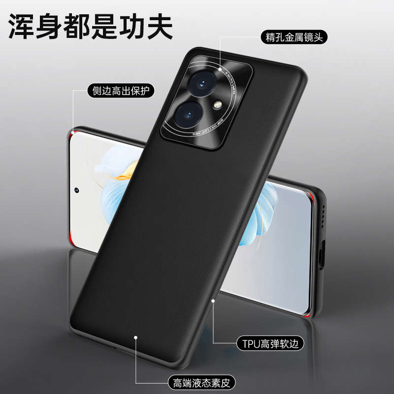 Honor 100 cep telefonu kılıfı, sıvı düz deri kılıf, düşmeyi önleyici ve kirlenmeyi önleyici koruyucu kapak için uygundur, tek parça olarak gönderilebilir