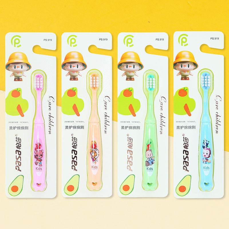 Pasha children's soft bristled toothbrush for students over 35610 years old during tooth changing period