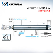 日本中西NAKANISHI气动主轴直柄气主轴MSST-2302R钻微孔主轴正品
