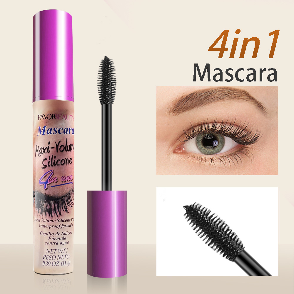 Mascara impermeable ligera rizada estereoscópica base no aglomerada transfronteriza Amazon maquillaje venta caliente