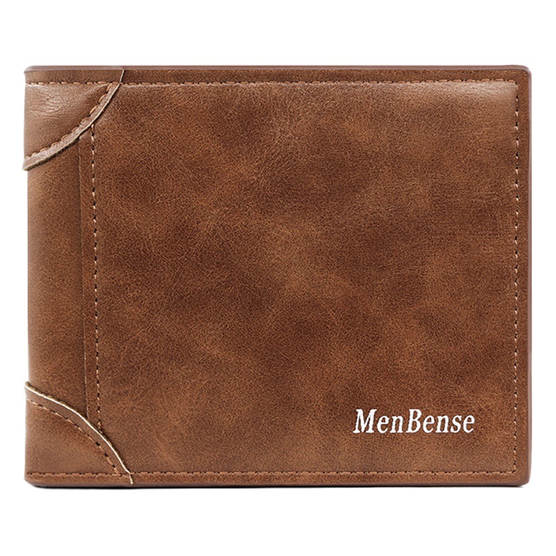 Estilo retro coreano hombres cartera corta carta de gran capacidad bolso de La Moneda multi-tarjeta de la cartera de los hombres