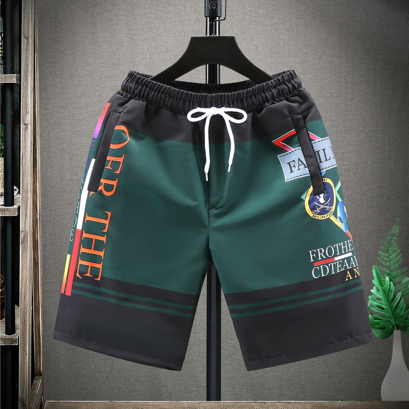 Sommer bedruckte Herren-Shorts aus Eisseide, lässig, schnell trocknend, Trend, Strandmode, übergroße Hose_voghion.com