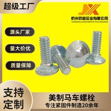 美制马车螺栓半圆头方颈螺丝2级5级镀锌厂家直销马车螺丝防锈