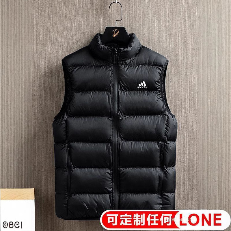 Down Cotton Vest Coat Autumn and Winter Men's fleece-lined Warm Sleeveless Waistcoat Fashionable Couples Outer Wearing Vest