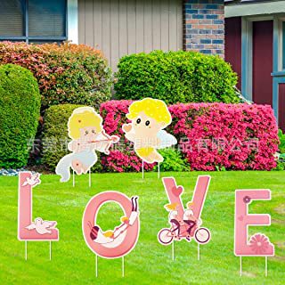 情人节装饰新款庭院标志地插牌户外派对用品装饰用行动来表达爱