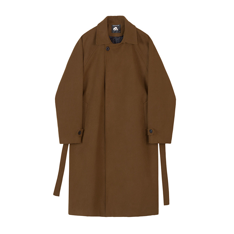 MYQ abrigo de lana de invierno de los hombres engrosada media-longitud estilo coreano de moda de alto grado sobre la rodilla gabardina abrigo de lana