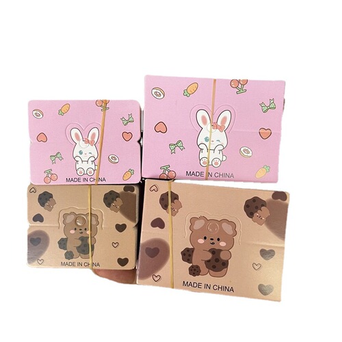Red panda food packaging card head trinket diy material package accessories Year of the Rabbit bunny card tag card paper