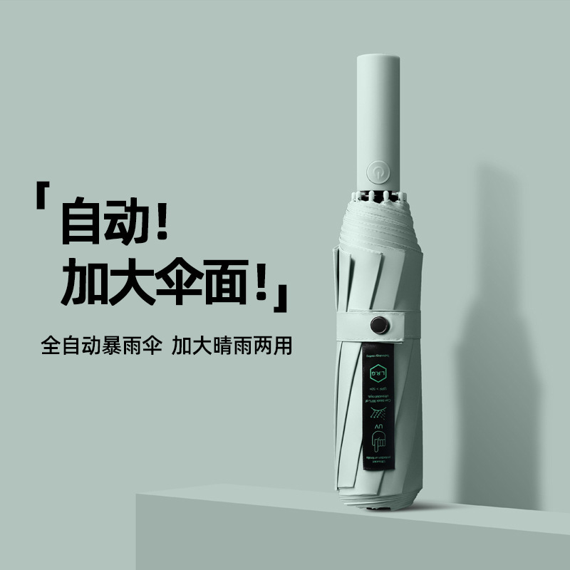 Sunshade Automatic Umbrella Large Wholesale Large Size Men's Strong Women's Folding Double Sunny Umbrella Customized Advertising