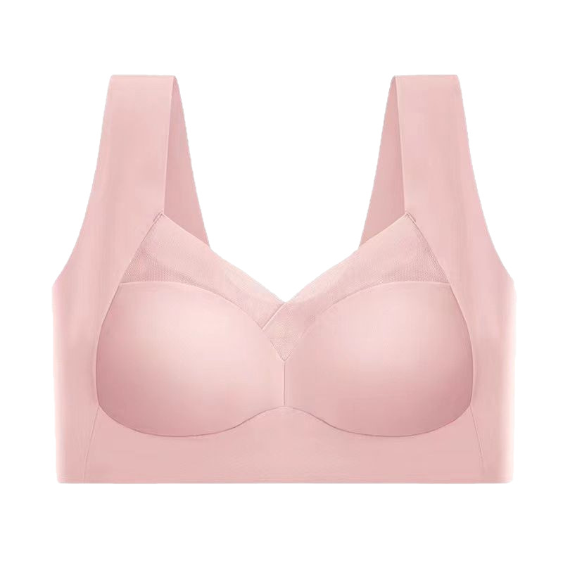 Venta caliente de una sola pieza taza fija sin costuras Sha ropa interior de las mujeres se reunieron belleza inalámbrica espalda gordita chica más tamaño sujetador de malla image 7