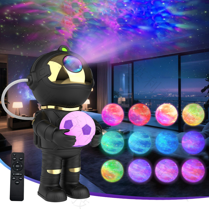2025 新しいクロスボーダー宇宙飛行士星空投影ランプベッドサイド寝室ロマンチックなカラフルな星空投影雰囲気ランプ|undefined