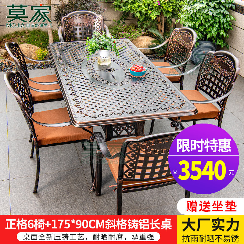 정주 의자: 61 [175*90CM 대각선 주조 알루미늄 긴 테이블]]