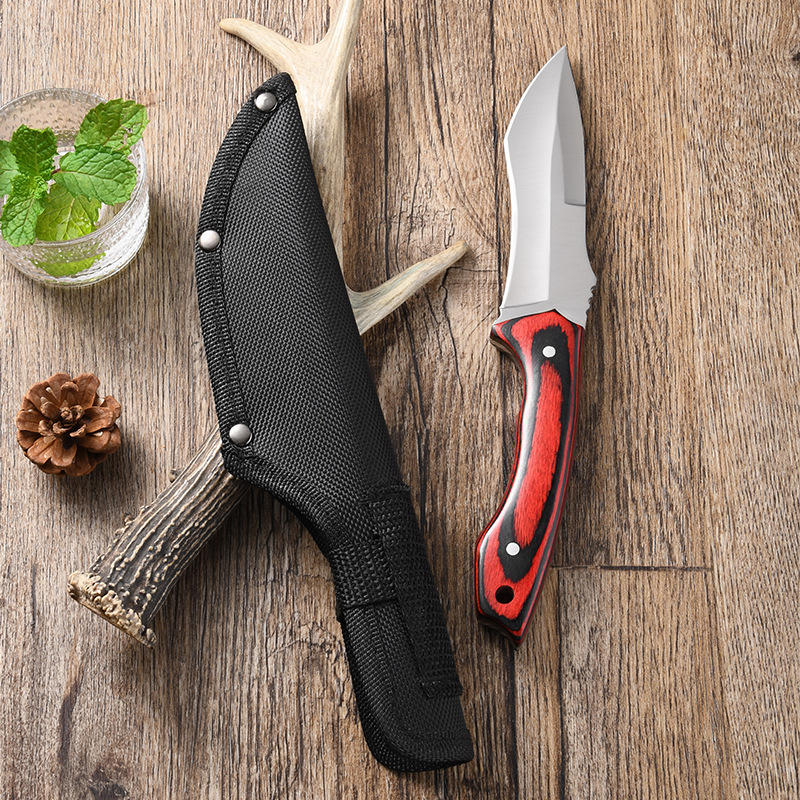 户外野营烧烤小刀多功能家用水果小刀高硬度野外求生刀具烧烤刀