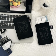 漫画猫パスポートバッグ多機能インスタイルパスポートホルダーチケットホルダーカードバッグドキュメントバッグ収納袋財布バッグ