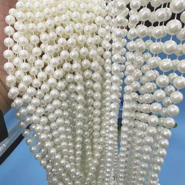 Wholesale abs connected beads imitation pearl wedding pearl string…