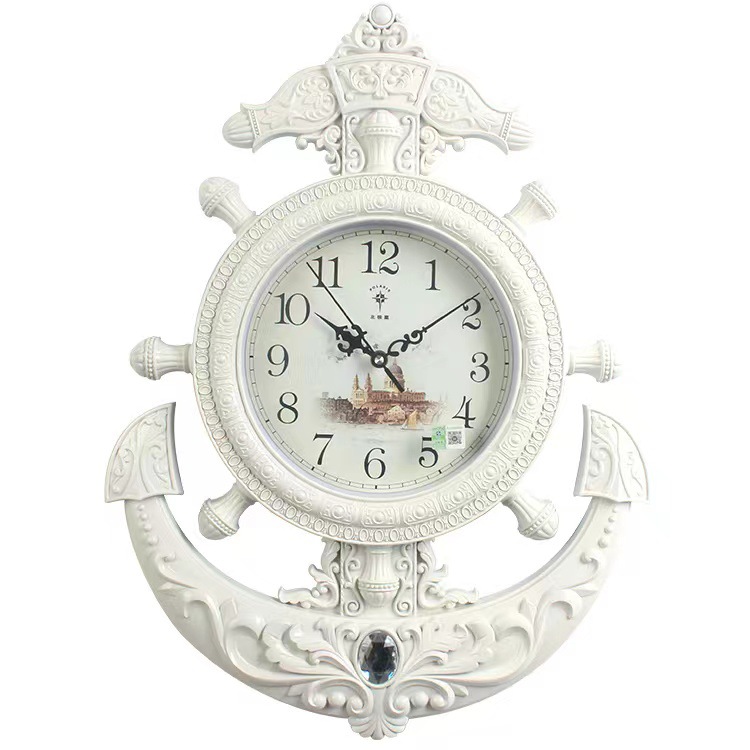 El timón de la estrella norte   Reloj de pared sala de estar reloj europeo dormitorio ultra silencioso creativo pared colgante