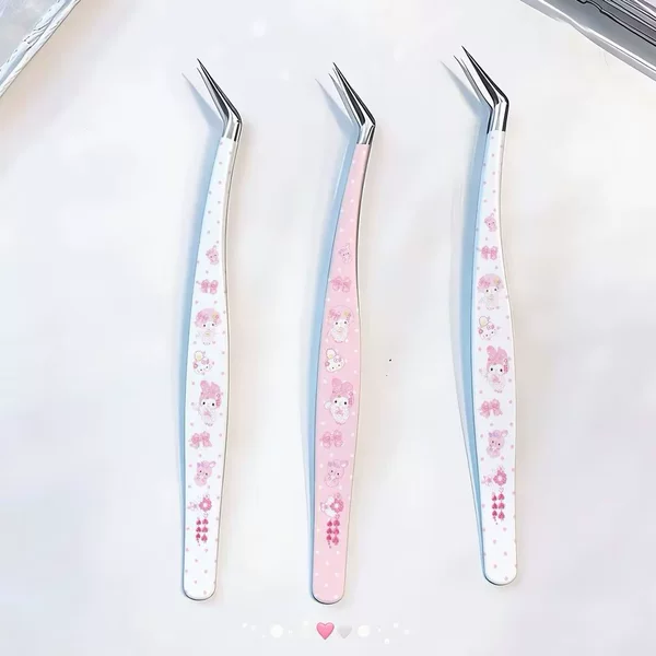 False eyelash tweezers, high-precision false eyelash extension kit, specialized tools, golden feather clip, bead clip