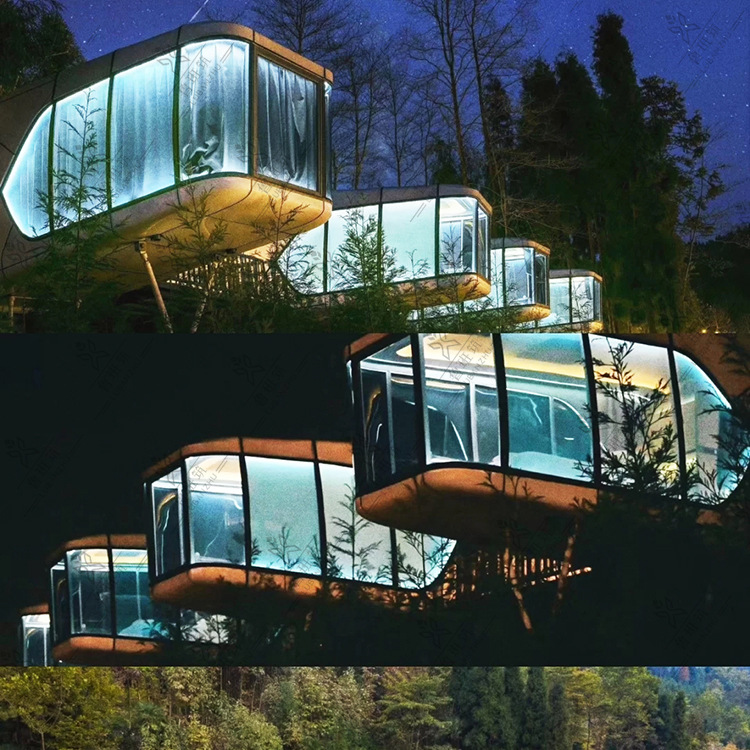 Nuevo Bed & Breakfast espacio cápsula Villa casa móvil comercial calle Oficina aislamiento cabina con paisaje Terraza