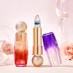 HIH 晶鑽溫變鮮花口紅金箔滋潤不沾杯溫變千人千色絲滑唇膏
