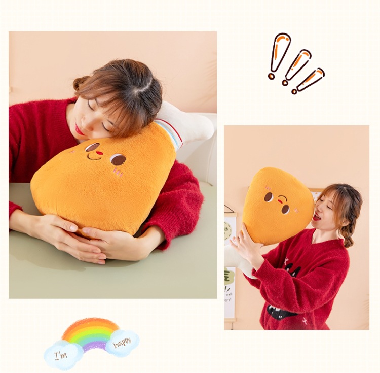 New Fun Chicken Leg Pillow Sofa Living Room Girls Sleeping Plush Back Cushion Office Lumbar Cushion Cushion Artifact