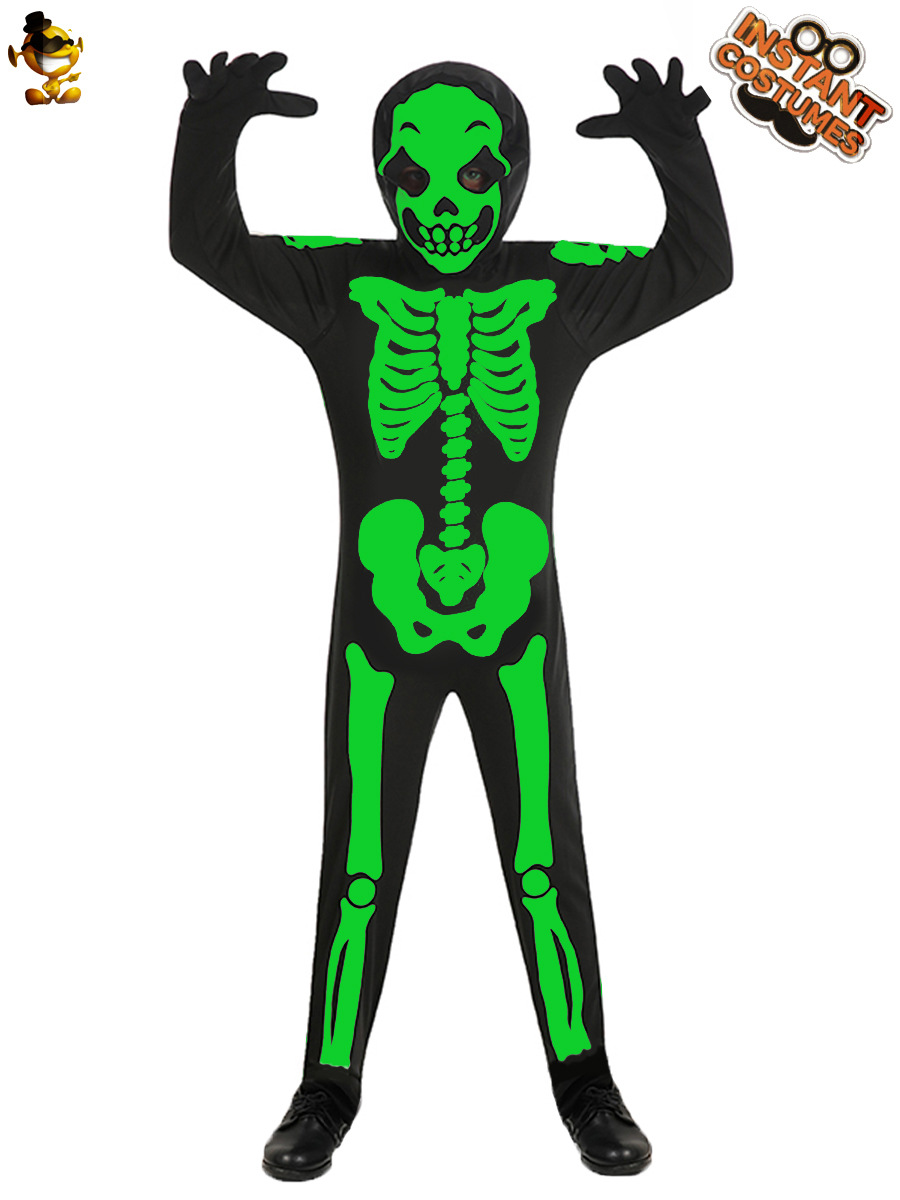 Halloween Niños Night Light Esqueleto Jumpsuit Disfraces de fiesta COS Disfraces de escenario Disfraces de espectáculo Distribución transfronteriza image 1