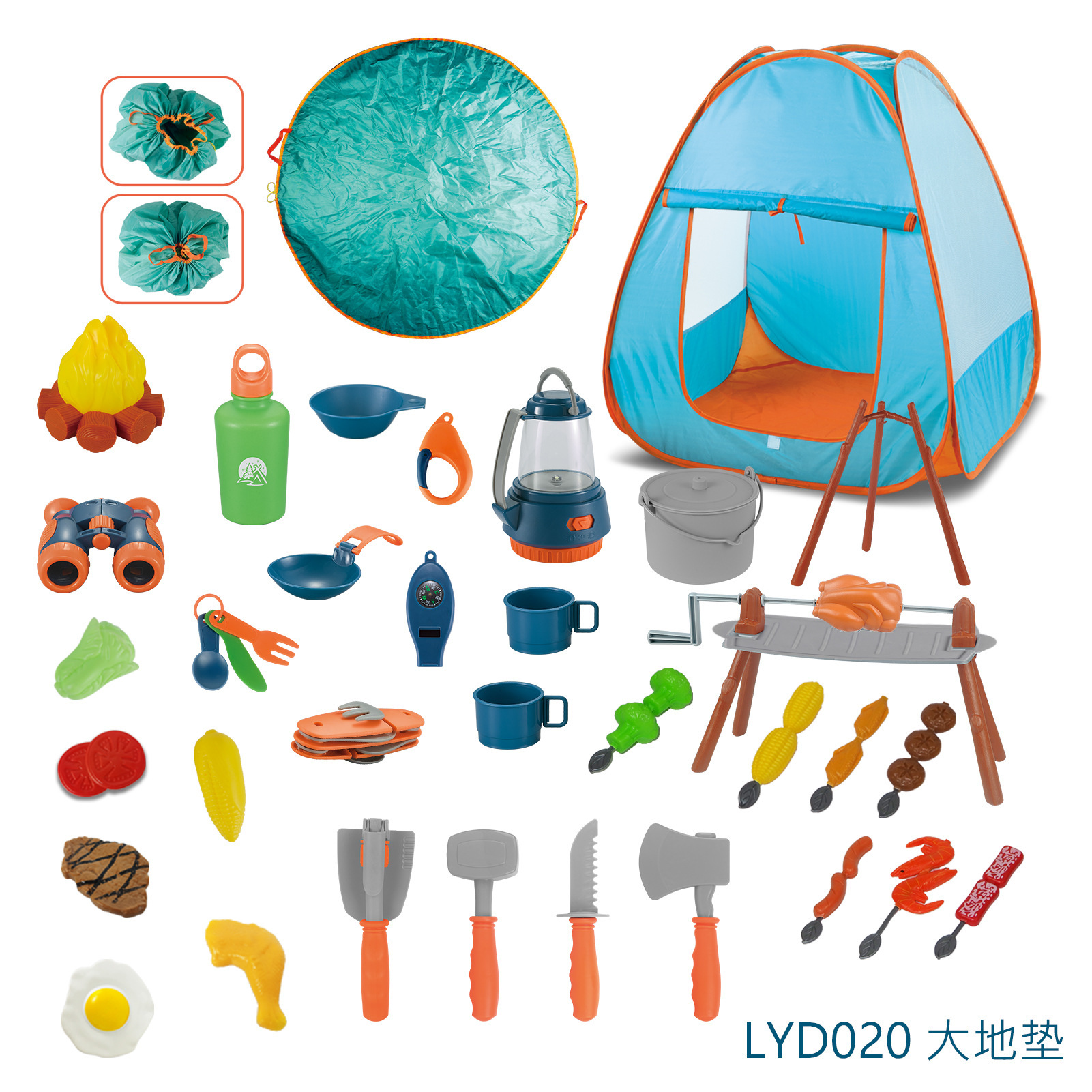 Juego de vajilla educativa para niños, para camping, picnic, con walkie-talkies, utensilios de cocina, para jugar al aire libre.