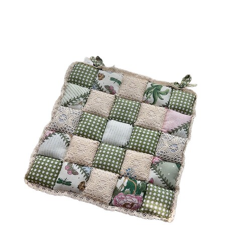 Thickened Korean chair cushion, seat cushion, pastoral floral fabric cushion, dining chair cushion, bubble cushion, wholesale
