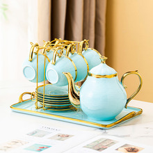 陶瓷咖啡具带托盘欧式茶具英式下午茶茶具茶壶茶杯咖啡杯套装送礼