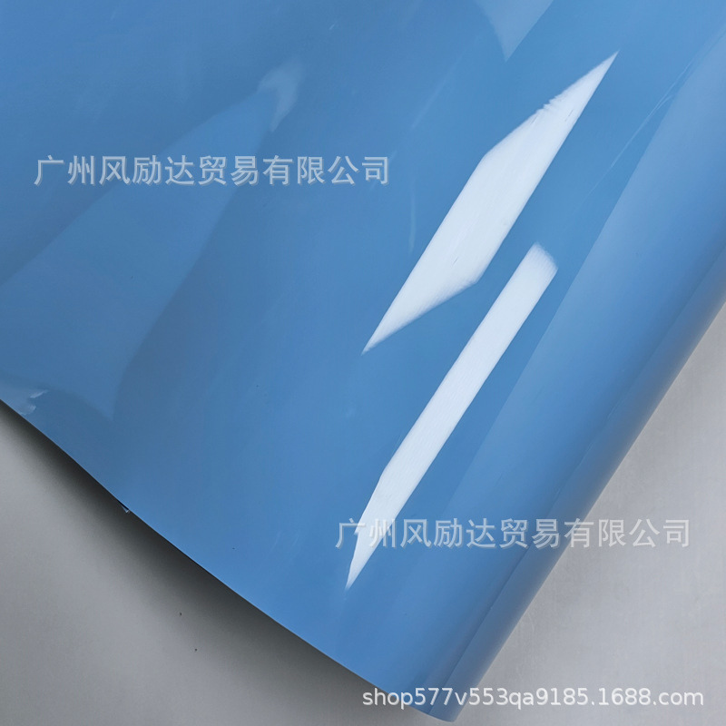 Car full vehicle color change film self-adhesive PET ultra-bright crystal porcelain blue motorcycle modification full body film